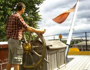 Ahoy shipmates :) Turning the wheel on the SS Great Britain