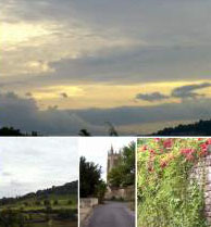 A montage of quick photos taken during my evening run. (My smaller camera is
small enough to carry in my hand while I run).