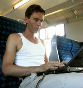 On the hot, rickety train back to London, writing this journal.