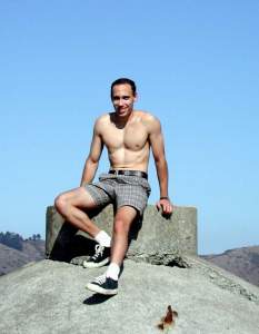 Jed says this is the first shirtless photo of him since he was a kid.