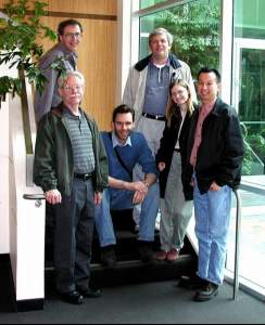 My old team members, L to R, Tony, Mark, me, Wayne, Cristin, Jon
