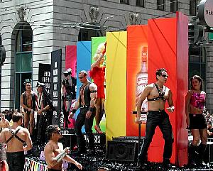 Leather boys sponsored by Absolut Vodka