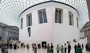 Four photos stitched together, showing the Great Court