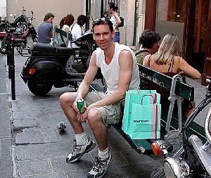 A quick snack break in the Marais