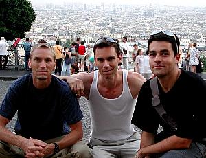 The three of us with the view from Sacre Couer behind us