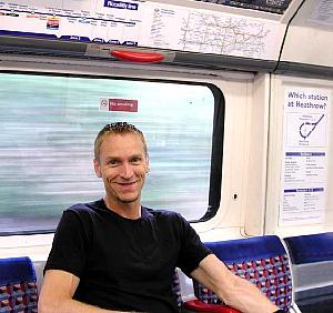 Brett, on the way to Heathrow on Thursday.