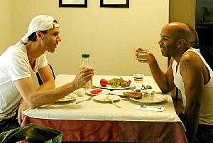 Here we are at breakfast.