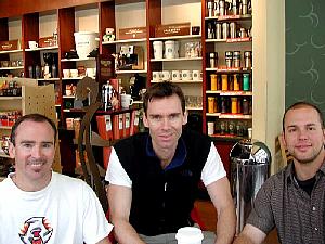 Here we are recovering after the shoot with Starbucks hot chocolate.