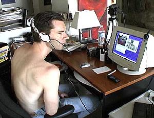 Me filming myself being interviewed way back earlier this year.