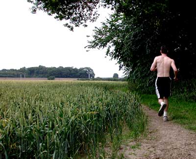 After our drive in the countryside, I went for a run.