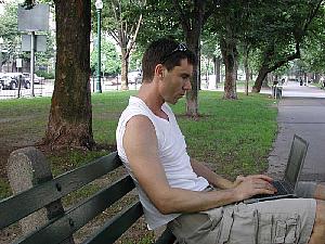 Writing, in Commonwealth Avenue