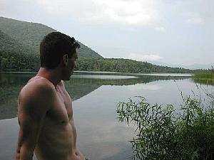 Near the base of the mountain, there was a beautiful lake, again, deserted.
