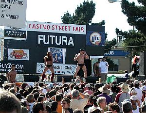 Performers on stage during the Castro Street Fair last week.