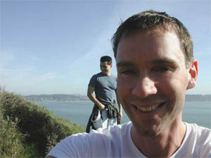 Last weekend, an accidental photo while I was trying to line up the camera to take a photo
of PB (potential boyfriend) and I