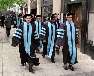 A procession of soon-to-be Penn graduates