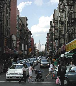 The Empire State Building seen from Chinatown