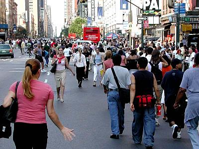 Heading Uptown on 8th Avenue, after the power outage.