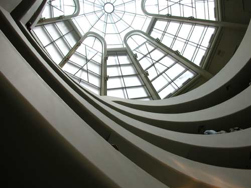 Looking up the rotunda at the Guggenheim
