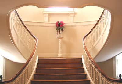 The staircase at the Colonial Club, a social club for congressional spouses.