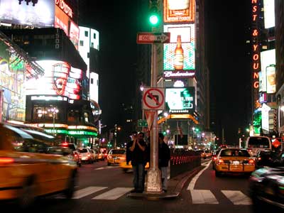 Times Square on a Saturday night