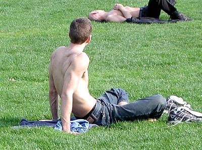 Gorgeous boy number one, in Central Park on Saturday