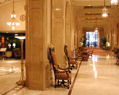 The lobby of the fabulous Palace Hotel
