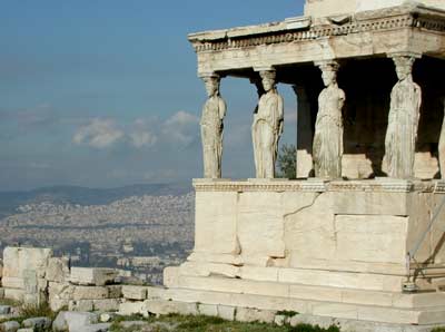 The maidens of the Erectheion (sanctuary)