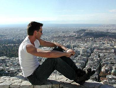On top of Lycabbus. You can see the Acropolis in the middle distance.