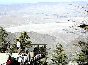 View from the summit. B is just visible, shivering, on the lookout platform.