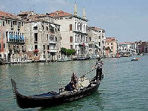 A gondola in the Grand Canal