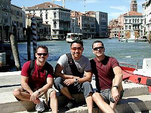 Bill, Ben and Stephane on the Grand Canal