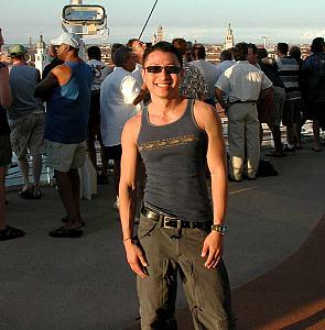 Ben at sunset, leaving Venice