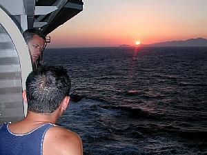 Sunset over the Greek Islands