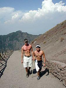 Climbing up Mount Vesuvius