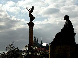 A cacophany of decoration: view from near the Symphony to the Castle on the horizon