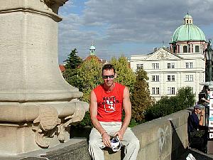 Sitting on Charles Bridge