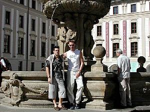 Jean-Marc and I on the castle grounds