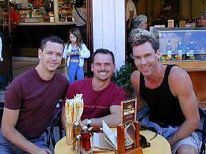 Bill, Stefan and I also in Venice, the morning of the day we were to board the cruise-ship