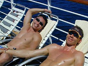 During the first day at sea