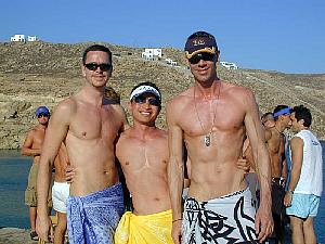 At the Coco Club at Super Paradise Beach on Mykonos