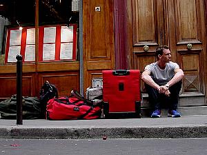 Waiting for Jean-Marc to pick me up to go to the airport