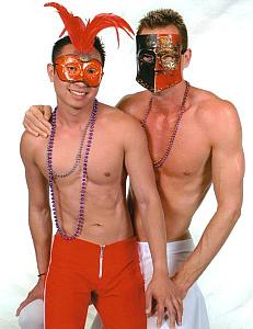 Another artificial pose, this time for the Venice Carnival party