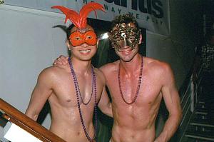 Later on in the same party, after I'd switched to Ben's beautiful mask, in order to avoid poking his eye out each time I tried to kiss him.