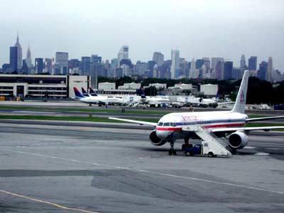 View of New York City from La Guardia