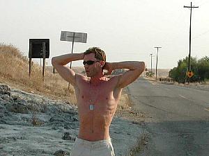 Taking a rest break on my drive down to LA yesterday