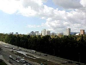 The view (of Santa Monica Boulevard) from my new office